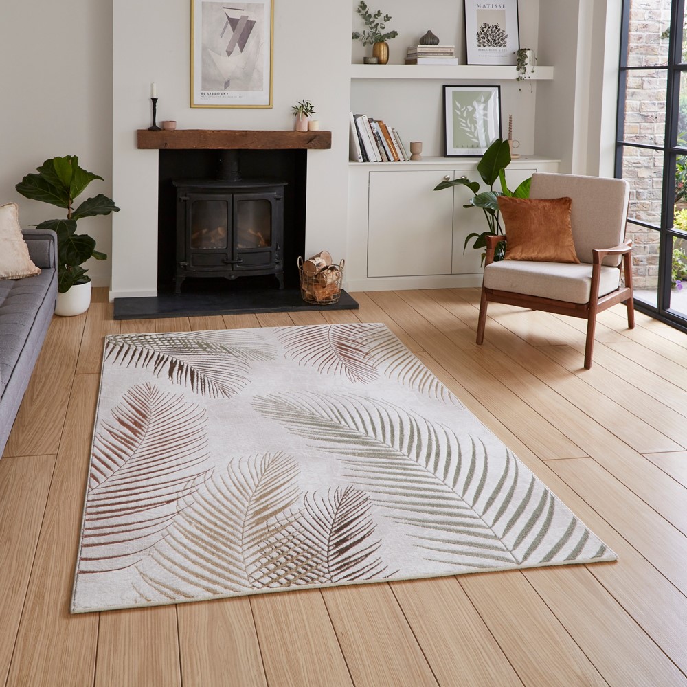 Creation 50051 Botanical Rugs in Beige Multi